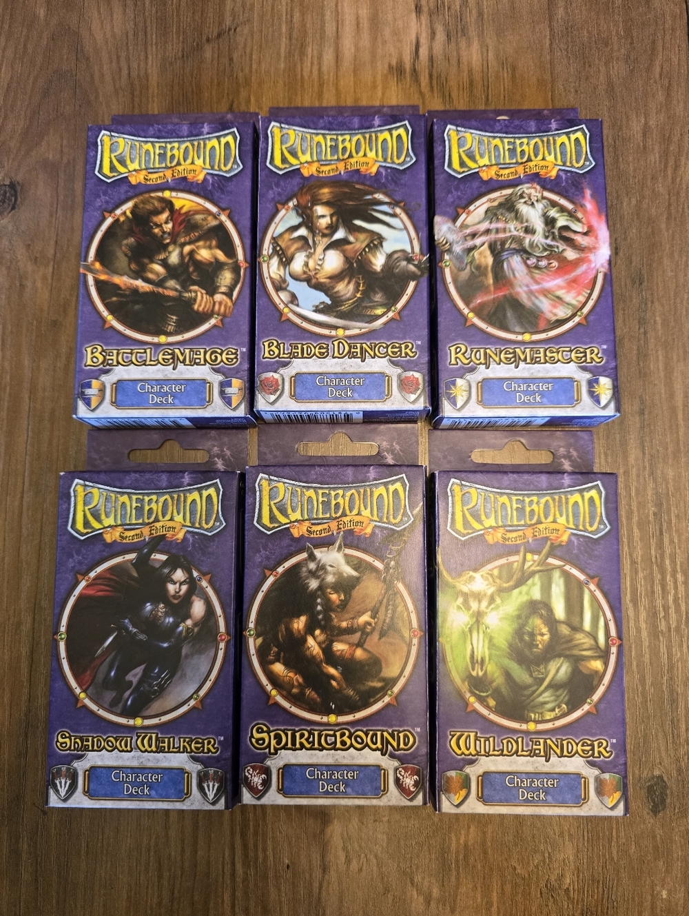 Lot of 6 FFG Runebound Board Game Character Decks Expansion Packs 2006 #2 NEW